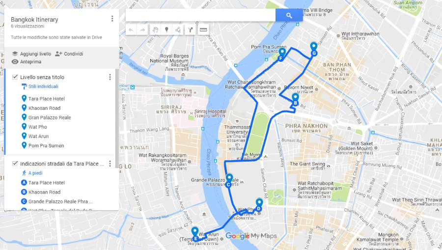 Itinerario Bangkok